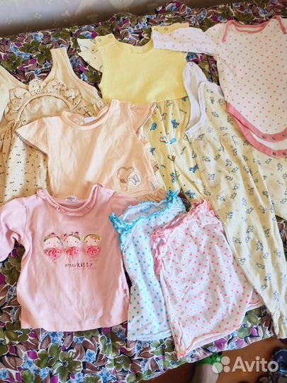 Детские вещи на девочку пакетом 74-86