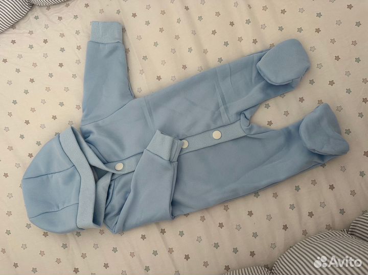 Конверт и комбинезон на выписку для мальчика осень