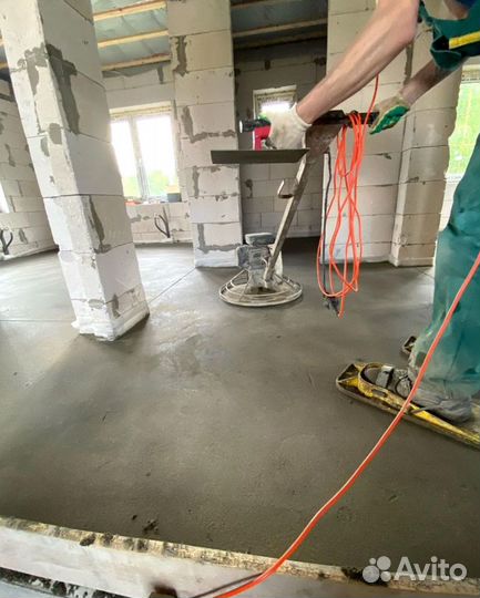 Стяжка пола ровный пол за день