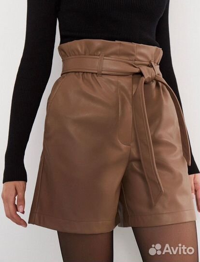 Шорты женские кожаные