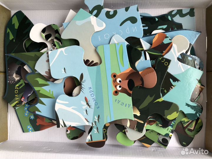 Пазлы Сибирская тайга и Джунгли Амазонки от White