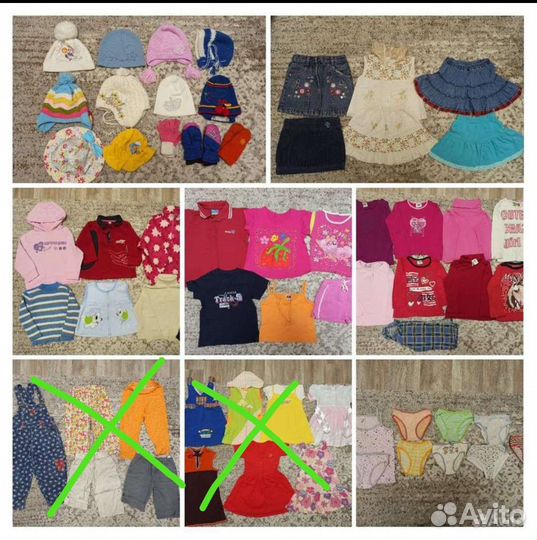 Вещи пакетами для девочки на 3-4 года 98-104 много