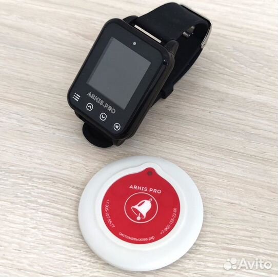 Влагозащищенный пейджер, кнопка вызова официанта