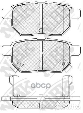 Колодки тормозные дисковые зад toyota corol