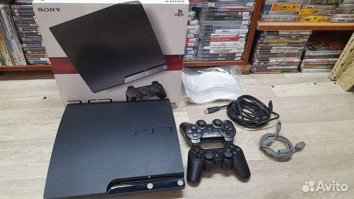 Ps3 super slim 500гб,прошитая +50 игр