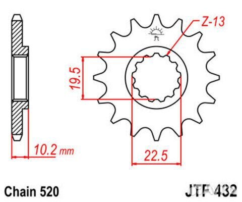 Звезда ведущая JTF432 14
