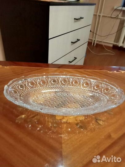 Хрусталь СССР салатница и блюдо