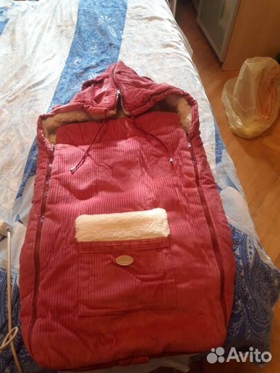 Зимний конверт в прогулочную коляску