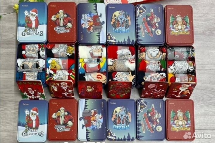 Носки в коробке новогодние 3 шт