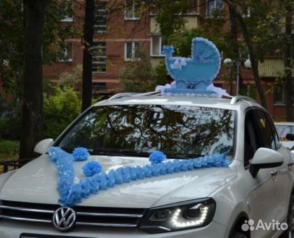 Украшения машины для встречи из роддома