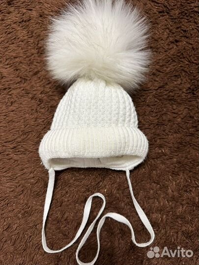 Шапка для новорожденного зима