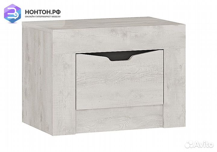 Тумба прикроватная Леонардо бетон пайн светлый / г