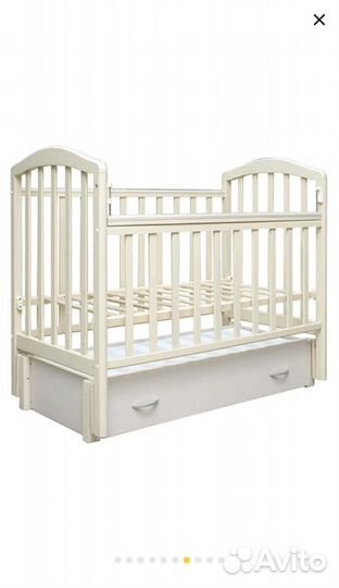 Детская кровать Алита с продольным маятником, ящик