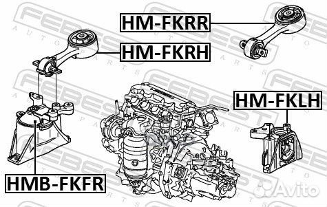 Сайлентблок honda civic 09- подушки двиг.пер