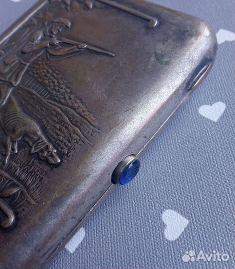 Портсигар СССР охотник с собакой