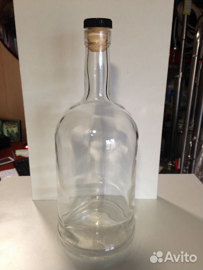 Бутылка Домашняя 1 литр с пробкой