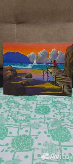 Картина акрилом на холсте