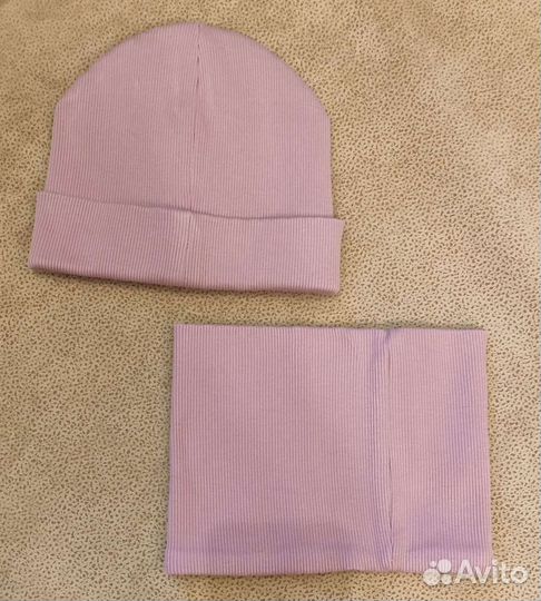 Демисезонная шапка и снуд от 1,5-3 лет