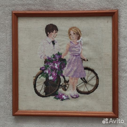 Готовая вышивка 30х30 - комплект из 2 картин