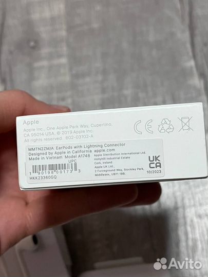 Наушники apple earpods lightning