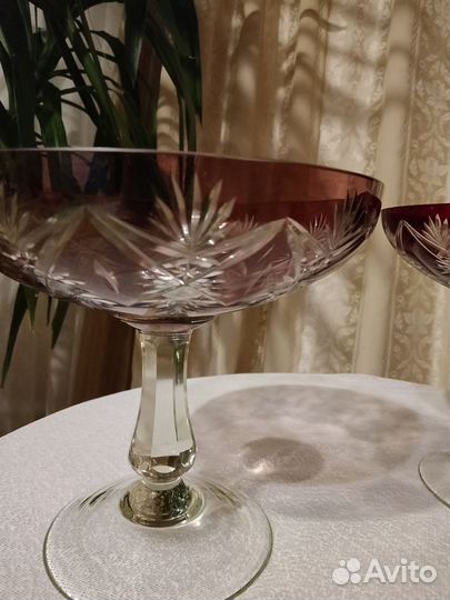 Ваза для фруктов хрусталь СССР 1960-70г