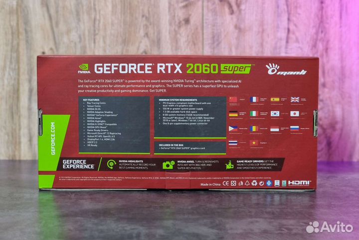 Видеокарта RTX 2060 super 8GB manli Gallardo