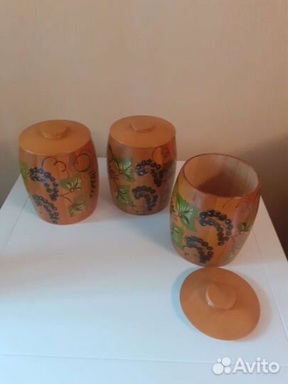 Набор для специй СССР из дерева.керамическ сахар