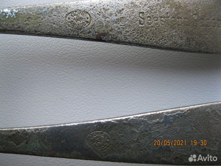 Ложки чайные старинные с клеймом - 3 шт