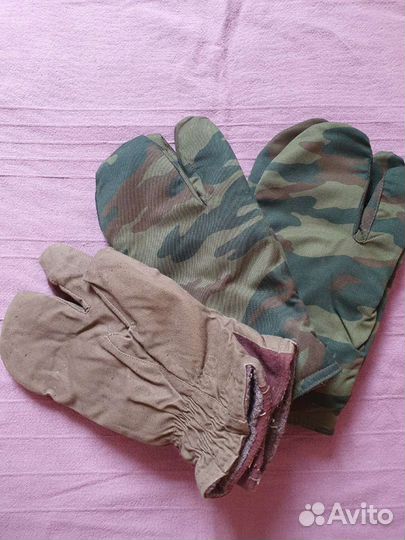 Варежки военные трехпаллые
