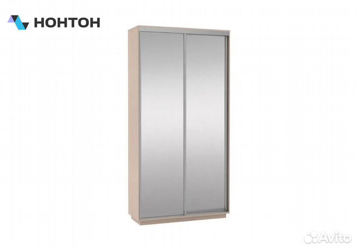 Шкаф-купе Нонтон 2-дверный с двумя зеркалами дуб м
