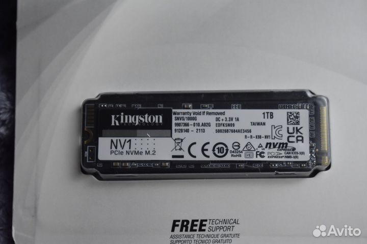 SSD 1TB M.2 2280 Kingston NVMe Новый с Гарантией