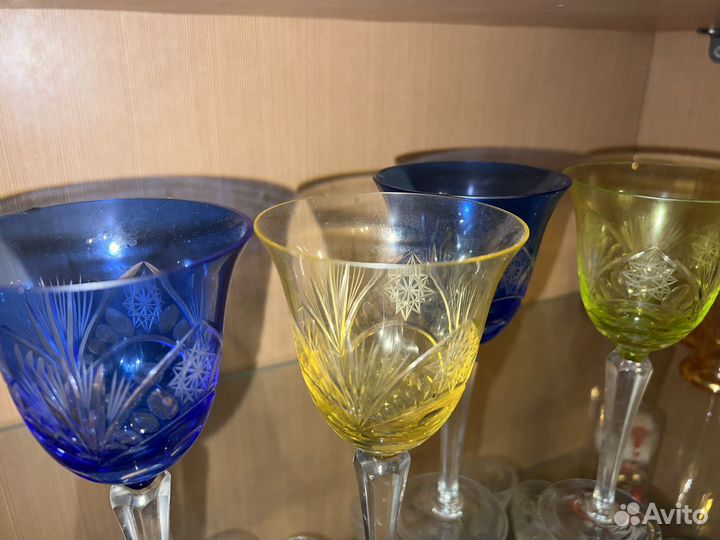 Цветной хрусталь СССР винтаж