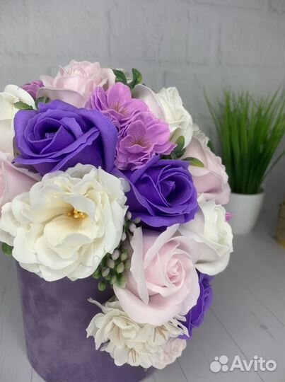 Букет из мыльных роз