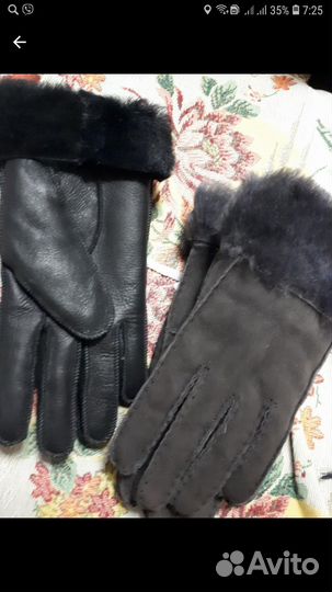 Перчатки дубленка