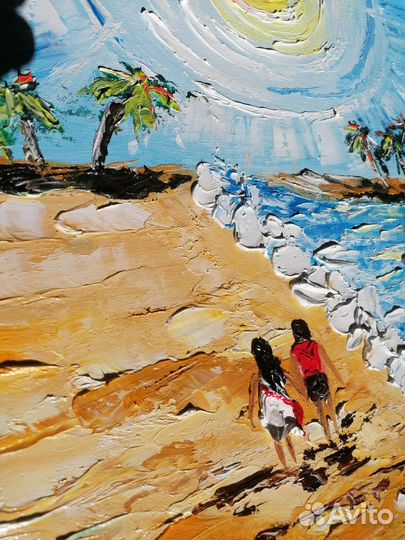 Интерьерная большая картина Холст, масло, мастихин