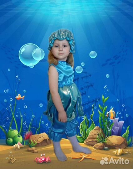 Костюм осьминожки, морского обитателя