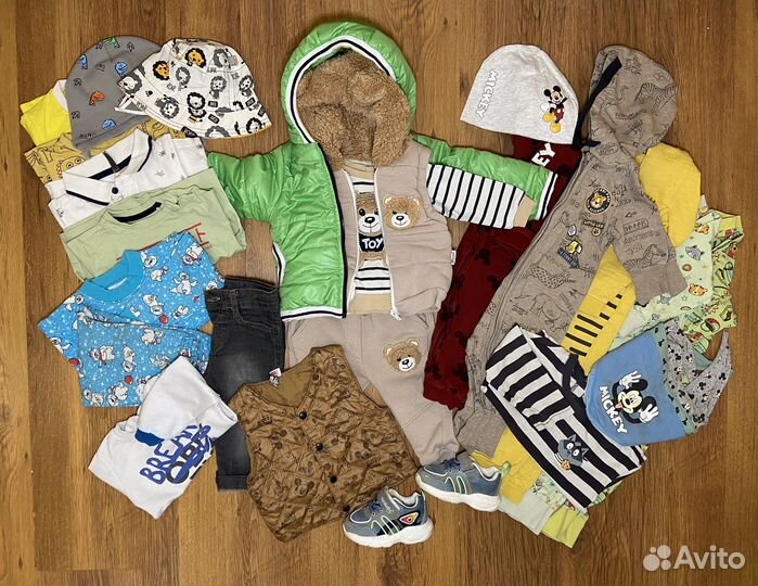 Вещи пакетом на мальчика 74 80 86