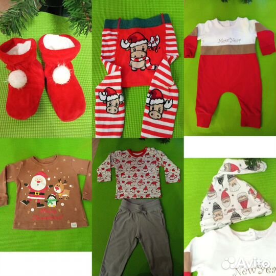 Новогодний комплект для малыша 86-92