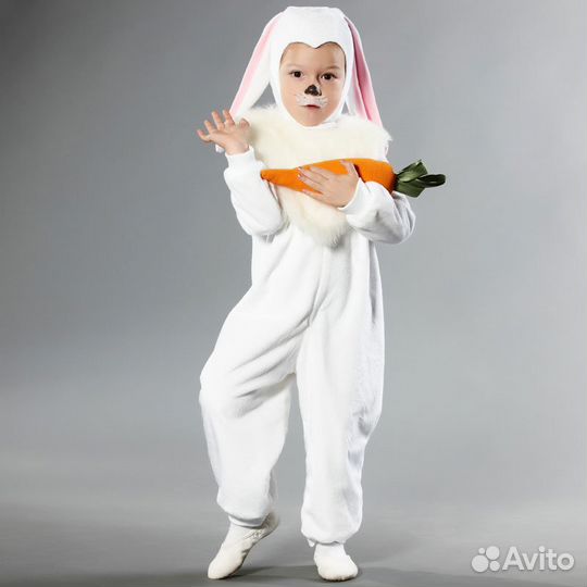 Новогодний костюм зайчика 90-116