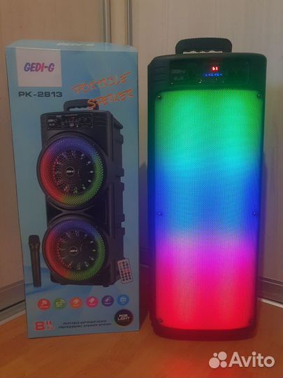 Блютуз колонка большая с караоке новая