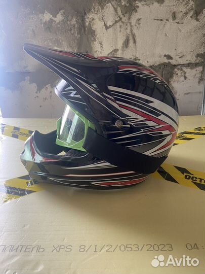 Кроссовый шлем с очками