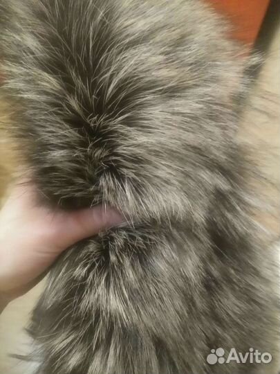 Меховой воротник чернобурка