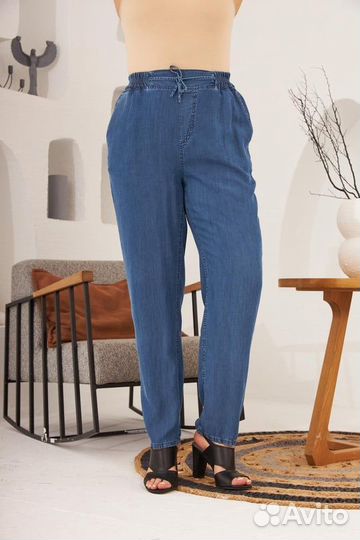 Джинсы женские летние,в размере plus