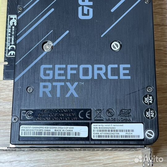 Видеокарта RTX 3070 Ti Гарантия Ситилинк