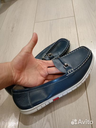 Мокасины кожаные
