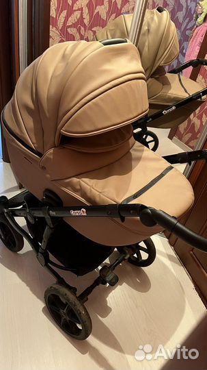 Коляска 2 в 1 эко кожа