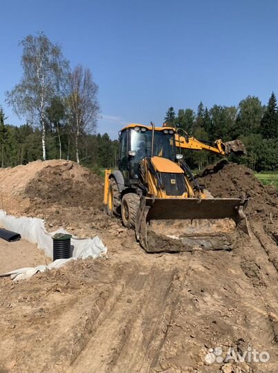 Экскаватор-погрузчик JCB(гидромолот, ямобур, вилы)