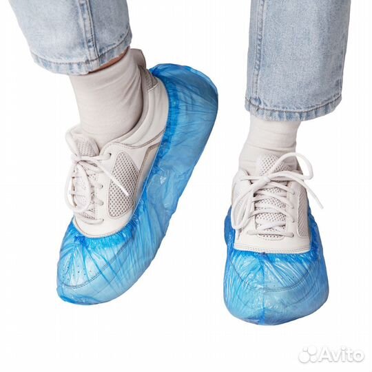 Бахилы Elegreen Стандарт Лайт синие в евроблоке, 2