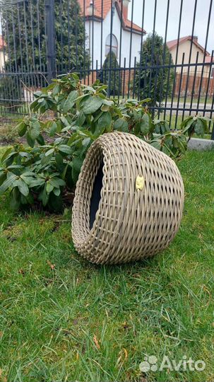 Кашпо из эко ротанга