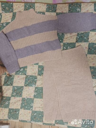 Костюм женский шерсть, ручная работа